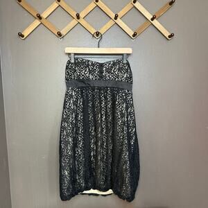 Nine West strapless lace mini bubble dress vintage Y2K